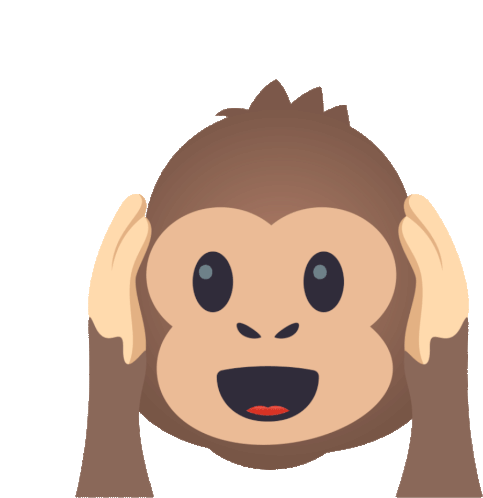 Hear No Evil Monkey Joypixels Sticker - Hear No Evil Monkey Joypixels Brown Monkey Stickers