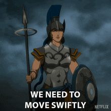 We Need To Move Swiftly Athena GIF - We Need To Move Swiftly Athena Blood Of Zeus GIFs