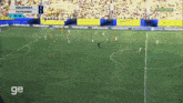 a soccer game between amazonas and paysandu is going on