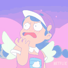 a cartoon of a girl with wings and the word netflix in the corner