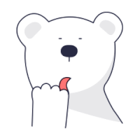 Polar Bear Licking Paw Sticker - Polar Bear Licking Paw Cartoon Stickers