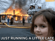 Disaster Girl Burning House GIF