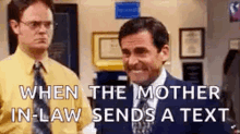When The Mother In Law Sends A Text GIF - When The Mother In Law Sends A Text The Office GIFs