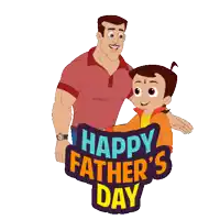 a happy father 's day sign with a man and a boy