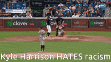 a baseball game with kyle harrison hates racism
