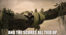 Ice Age Sid GIF - Ice Age Sid And The Scores All Tied Up GIFs