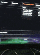 a computer monitor displays a few lines of text on the screen