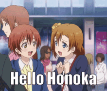 Love Live Hello Honoka GIF - Love Live Hello Honoka Rin GIFs