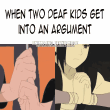 deaf argument naruto sasuke sign language