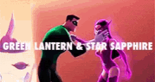 Green Lantern Star Sapphire GIF - Green Lantern Star Sapphire Kiss GIFs