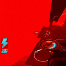 a video game scene with a compass and a skull in the foreground