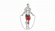 a man is jumping a jump rope with a circle around him