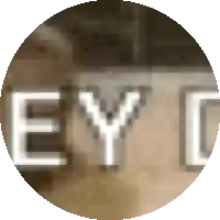 a pixelated image of the word eyc