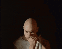 a man with a light bulb above his head
