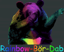 Rainbow Boer Dab Rainbow GIF - Rainbow Boer Dab Rainbow Bear GIFs