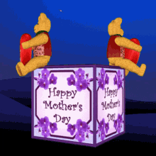happy mothers day mothers day teddy bears love hearts love you mum love you mom