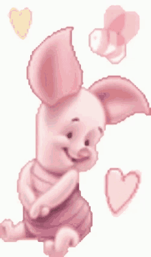 Piglet Hearts GIF - Piglet Hearts Bee GIFs