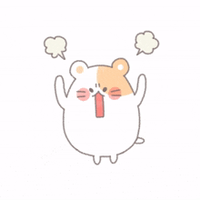 white cute red cheek shouting angry
