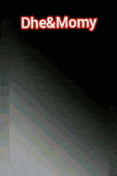 a black background with the words ghe & momy written in red