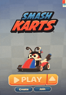 a smash karts game is being played on a computer screen