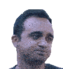 a close up of a man 's face with his eyes closed