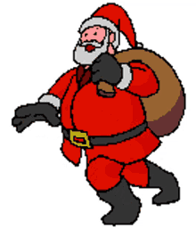 Santa Claus Sneeking GIF - Santa Claus Sneeking Walking GIFs