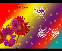 Happy New Year Sister Family GIF - Happy New Year Sister Family Dear Sister GIFs