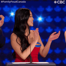 Clapping Veronica GIF - Clapping Veronica Family Feud Canada GIFs