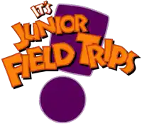 a logo for it 's junior field trips with a purple circle in the middle
