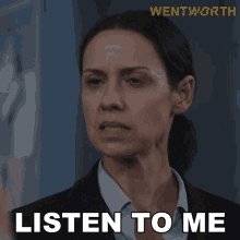 Listen To Me Vera Bennett GIF - Listen To Me Vera Bennett Wentworth GIFs