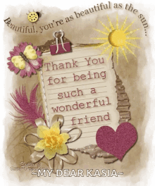 thank you for being my friend beautiful thanks sparkle heart