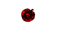 a computer generated image of a red and black object on a white background .
