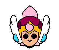a cartoon drawing of a girl with wings and a crown on her head