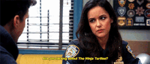 Brooklyn99 Amy Santiago GIF - Brooklyn99 Amy Santiago Are You Talking About The Ninja Turtles GIFs