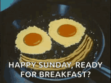 breakfast egg bacon sizzling bacon frying pan