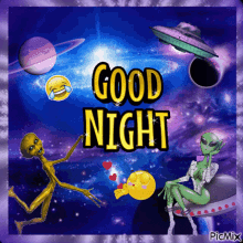Good Night Alien GIF - Good Night Alien Bonne Nuit GIFs