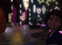 a video of a boy and a robot with the words vid creds cababear at the bottom