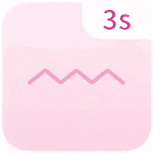 a pink icon with white waves and the number 60s