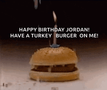 Happy Birthday Burger Cake GIF