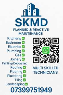 a sign for skmd planned & reactive maintenance