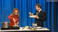 Giada Making Pasta GIF - Seth Meyers Late Night Seth Late Night With Seth Meyers GIFs