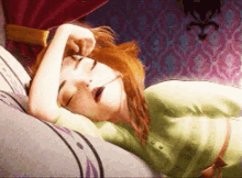 Anna Wake Up GIF - Anna Wake Up Messy Hair GIFs