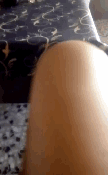 a person 's legs are shown in a blurry photo
