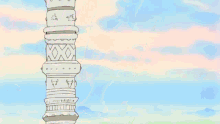 a cartoon character is doing a handstand in the air while flying through the air .
