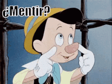 A Pinocho Le Crece La Nariz Por Mentir GIF - Mentira Mentiroso Disney GIFs
