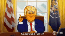 how how did i do it donald trump our cartoon president