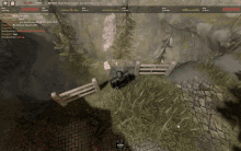 a screenshot of a video game shows a fence and a person standing in the grass