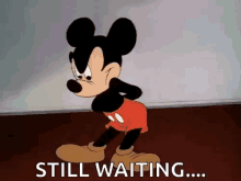 Mickey Impatient GIF - Mickey Impatient Still Waiting GIFs
