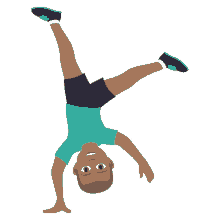 cartwheeling joypixels man doing cartwheel flip somersault