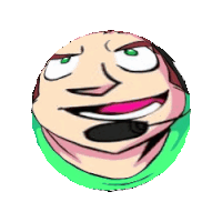 a cartoon character with headphones and a microphone on his head .